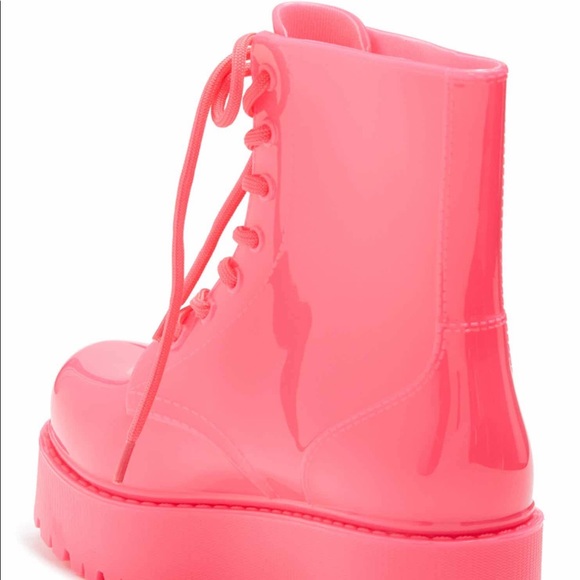 Jeffrey Campbell Pink Platform Rain Boot - Picture 3 of 5
